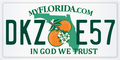 FL license plate DKZE57