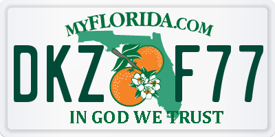 FL license plate DKZF77
