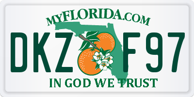 FL license plate DKZF97