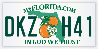 FL license plate DKZH41