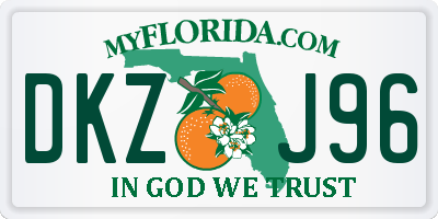 FL license plate DKZJ96