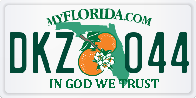 FL license plate DKZO44