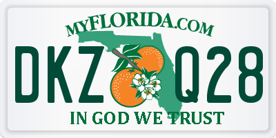 FL license plate DKZQ28