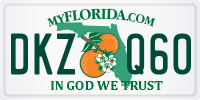 FL license plate DKZQ60