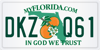 FL license plate DKZQ61