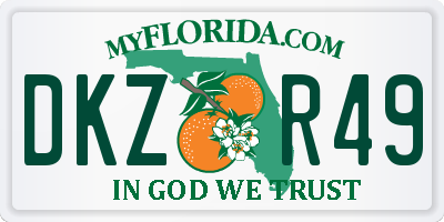 FL license plate DKZR49