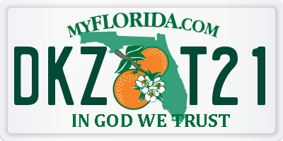 FL license plate DKZT21