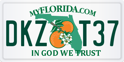FL license plate DKZT37
