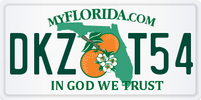 FL license plate DKZT54
