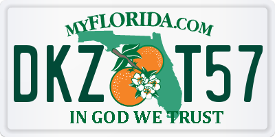 FL license plate DKZT57