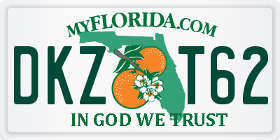FL license plate DKZT62