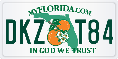 FL license plate DKZT84