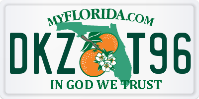 FL license plate DKZT96