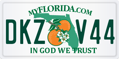FL license plate DKZV44