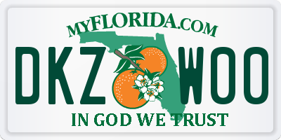 FL license plate DKZW00