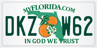 FL license plate DKZW62