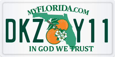 FL license plate DKZY11