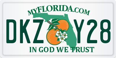 FL license plate DKZY28