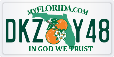 FL license plate DKZY48