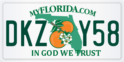 FL license plate DKZY58