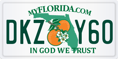 FL license plate DKZY60