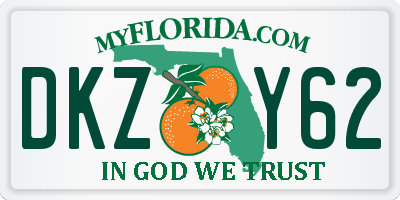 FL license plate DKZY62