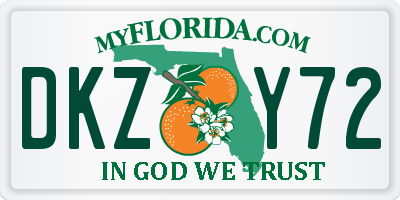 FL license plate DKZY72