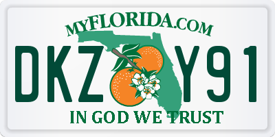 FL license plate DKZY91