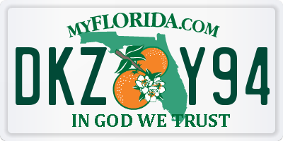 FL license plate DKZY94