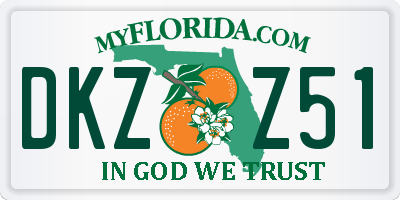FL license plate DKZZ51