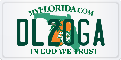 FL license plate DL20GA