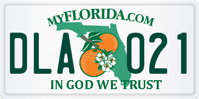 FL license plate DLAO21