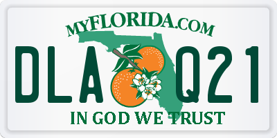 FL license plate DLAQ21