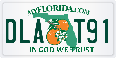 FL license plate DLAT91