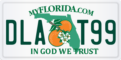 FL license plate DLAT99