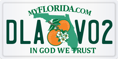 FL license plate DLAV02