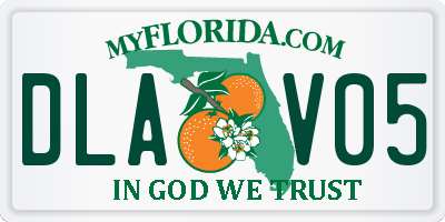 FL license plate DLAV05