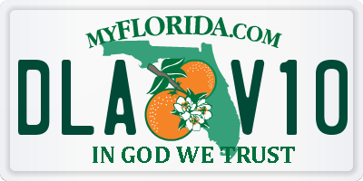 FL license plate DLAV10
