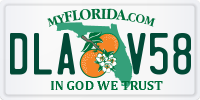 FL license plate DLAV58