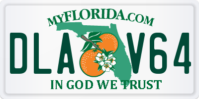 FL license plate DLAV64