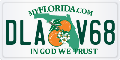 FL license plate DLAV68