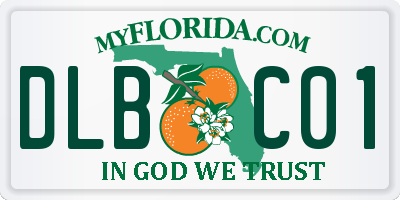 FL license plate DLBC01