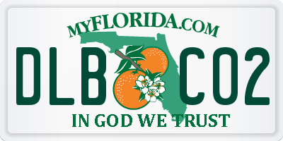 FL license plate DLBC02