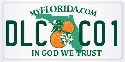 FL license plate DLCC01