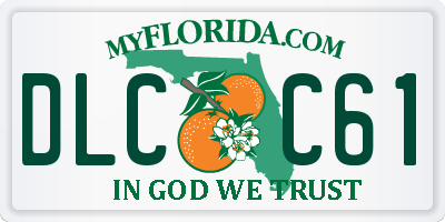 FL license plate DLCC61