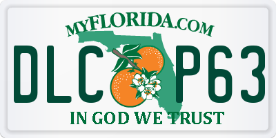 FL license plate DLCP63