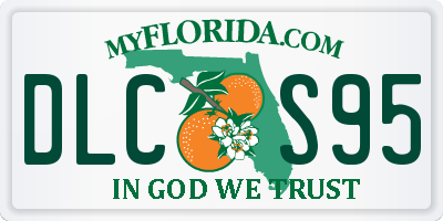 FL license plate DLCS95