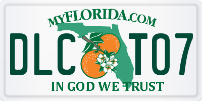 FL license plate DLCT07