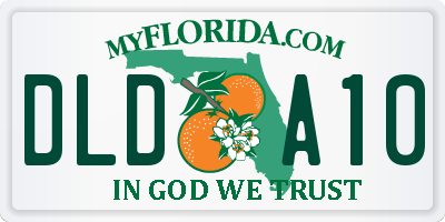 FL license plate DLDA10