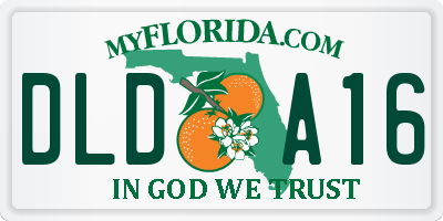 FL license plate DLDA16